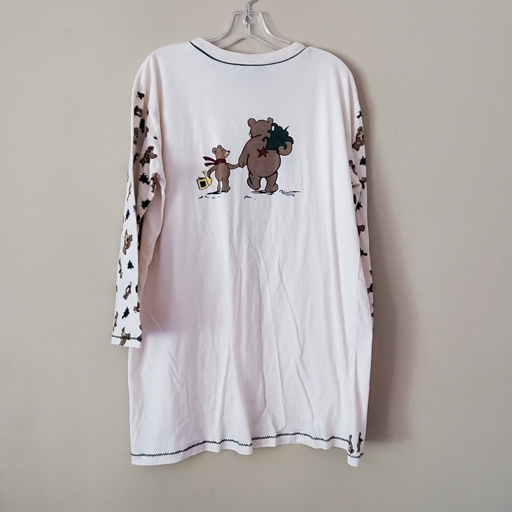 Vintage Basic Editions Intimate Women's Shirt Pajama Size Large Mama Bear - Picture 6 of 11